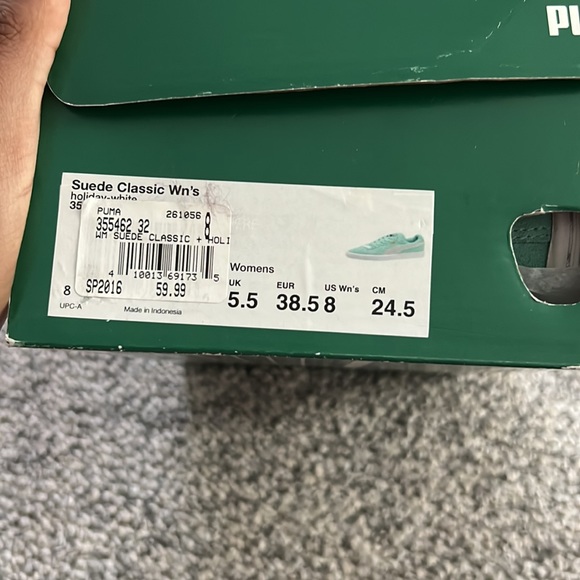 Blue and white running shoes - Picture 3 of 4